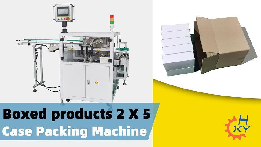 2 rows and 5 columns of boxed products automatic cartoning machine