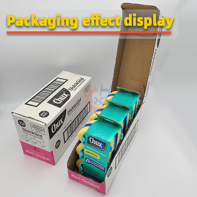 Visual Inspection Sorting Automatic Case Packer For Dishwand Sponge Refill Replacement Heads