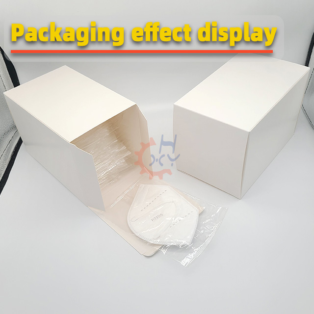 How to pack COVAFLU Cup Shaped KN95 Face Masks into a box? Mouthpiece cartooning machine