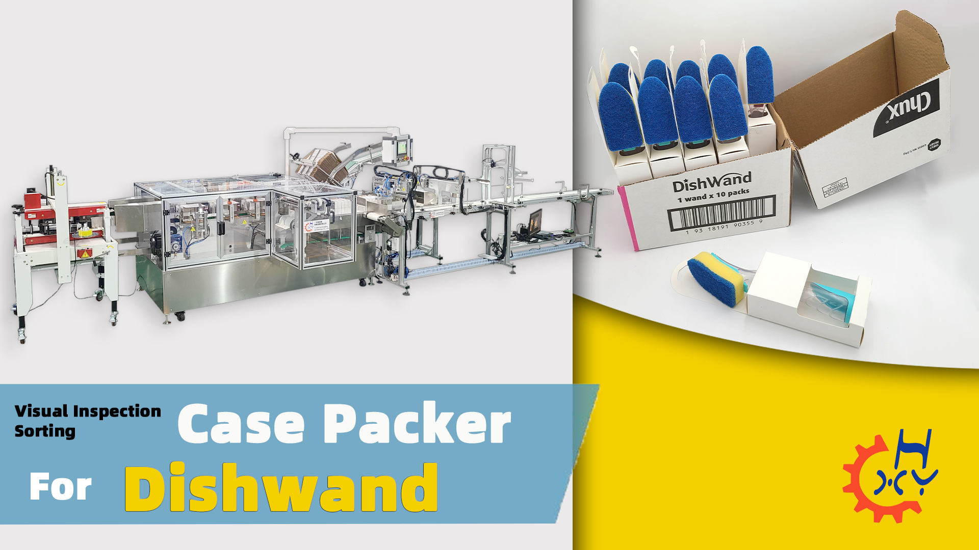 Visual Inspection Sorting Automatic Case Packer For Dishwand