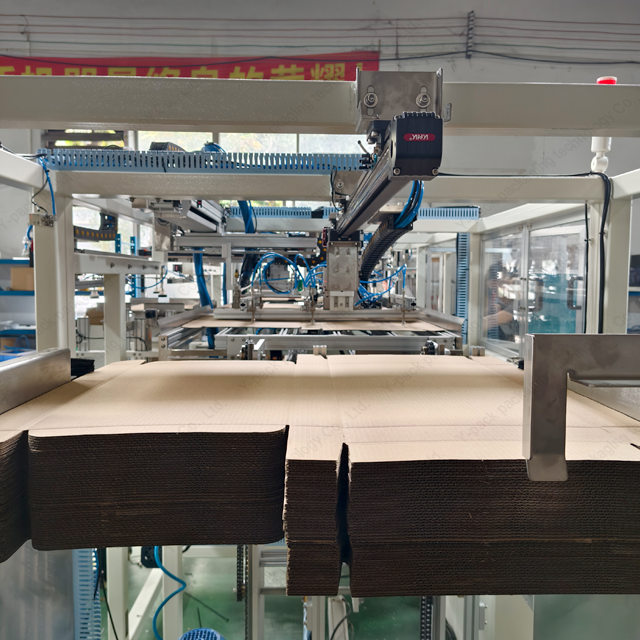 Fully Automatic Carton Folding & Gluing Machine with Dividers | Pneumatic Suction Cup Box Former - Y-PACK