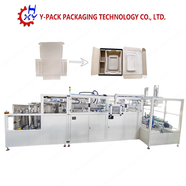 Fully Automatic Carton Folding & Gluing Machine with Dividers | Pneumatic Suction Cup Box Former - Y-PACK