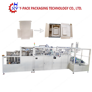 Fully Automatic Carton Folding & Gluing Machine with Dividers | Pneumatic Suction Cup Box Former - Y-PACK