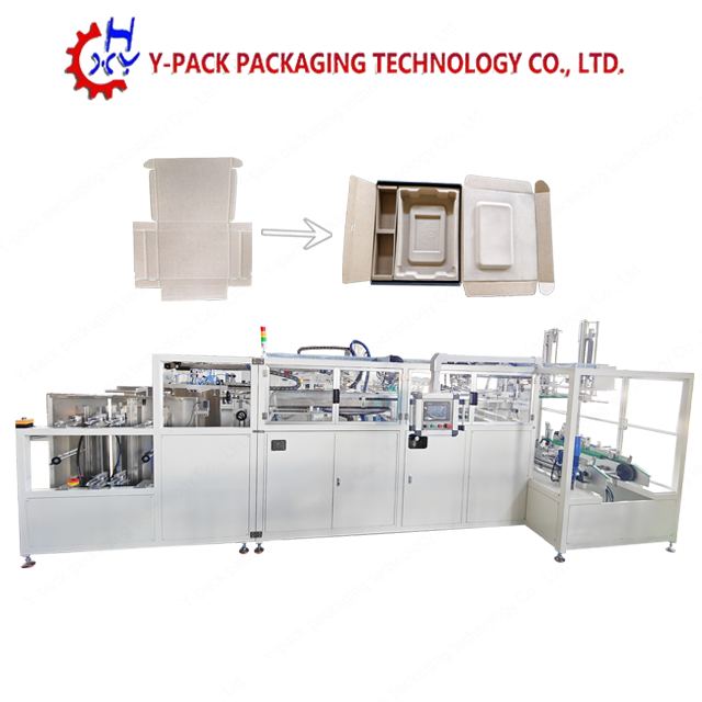 Fully Automatic Carton Folding & Gluing Machine with Dividers | Pneumatic Suction Cup Box Former - Y-PACK