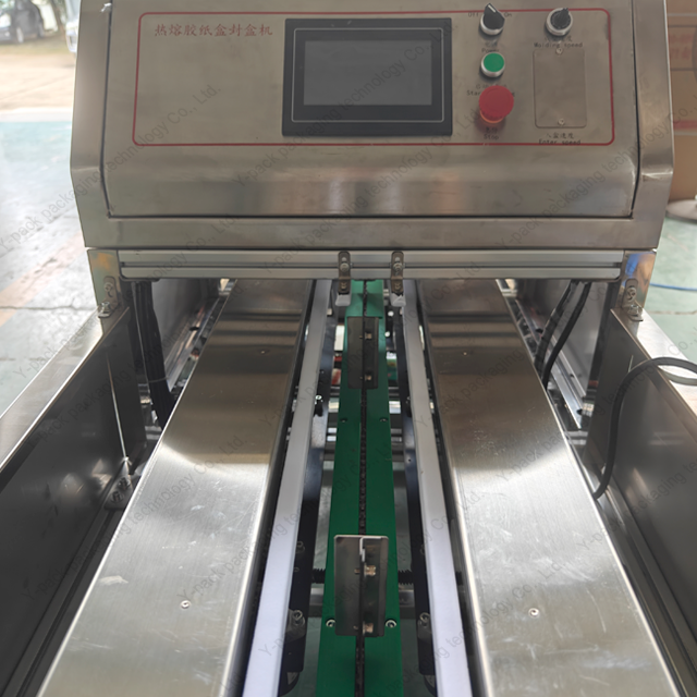 Semi-Automatic Glue Spray Carton Sealing Machine Low Cost Box Gluer Sealer 